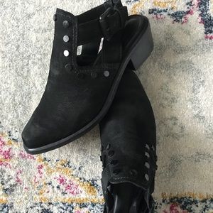 M4DE leather studded booties